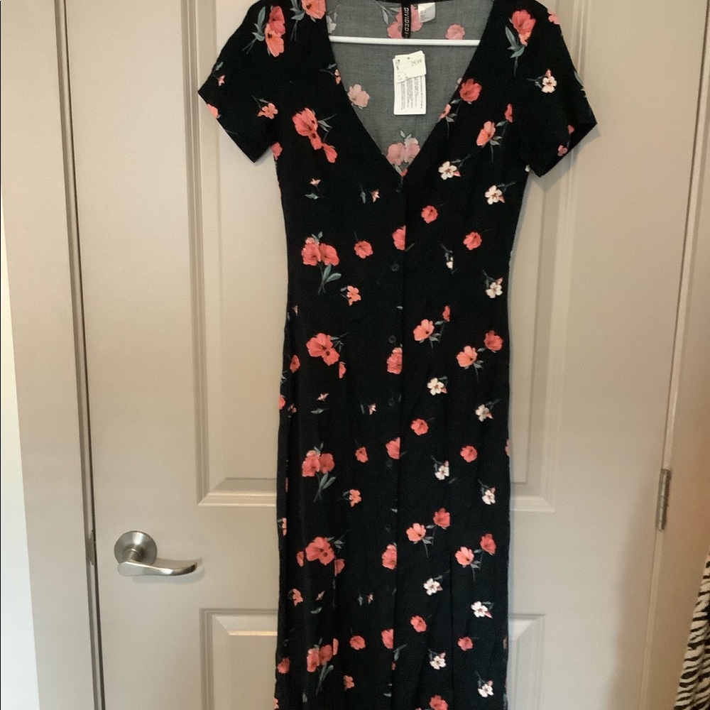 Floral Maxi Dress with two front splits